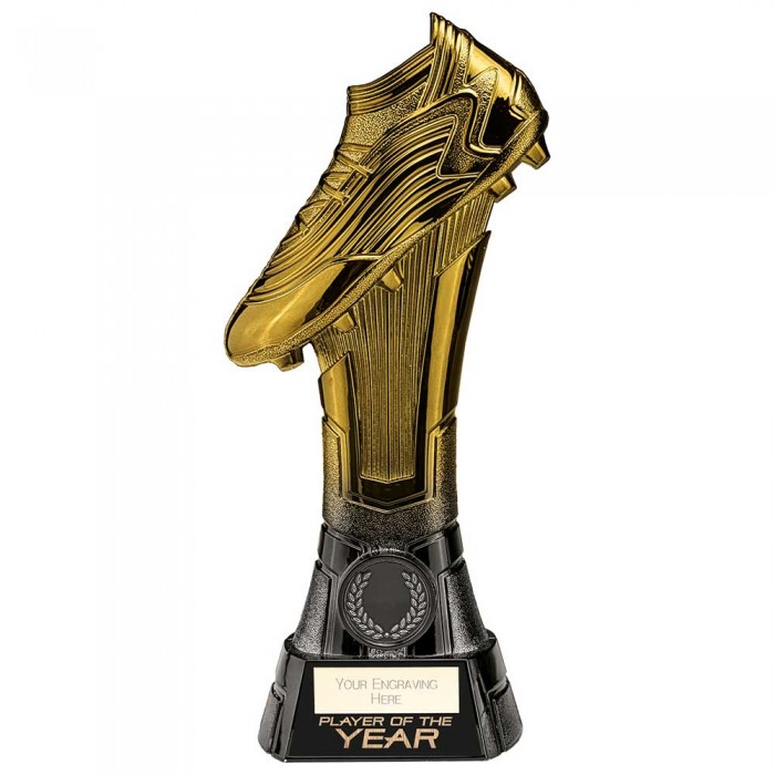 GOLD RAPID STRIKE FOOTBALL RESIN - INDIVIDUAL PLAYER AWARDS - 9 INSERT OPTIONS  - 250MM